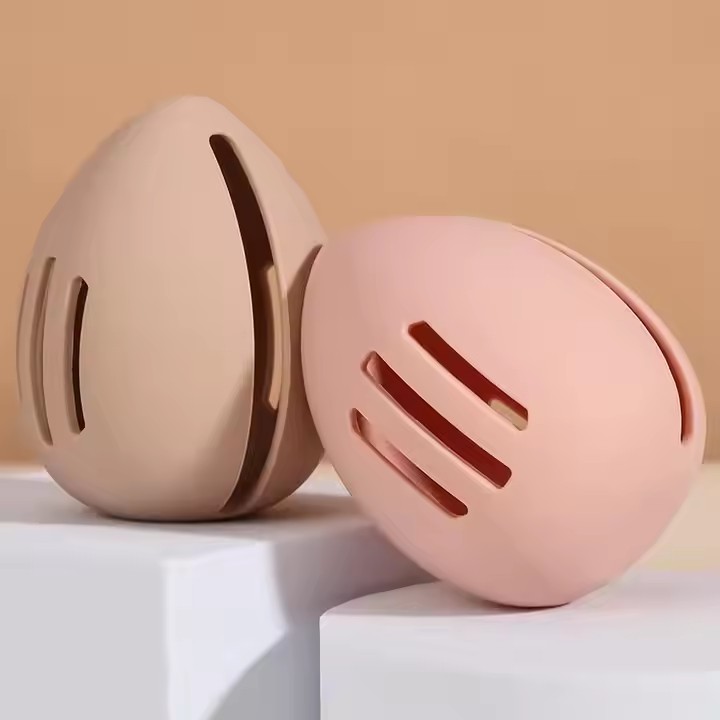 High Quality Eco-friendly Beauty Egg Holder Make Up Case Stand Container Silicone Makeup Sponge
