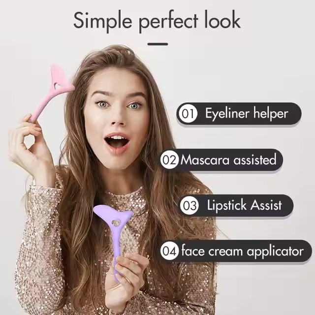 Reusable Eyeliner Eyelash Applicator Tool Mascara Shield Guard Silicone Eyeliner Stencils